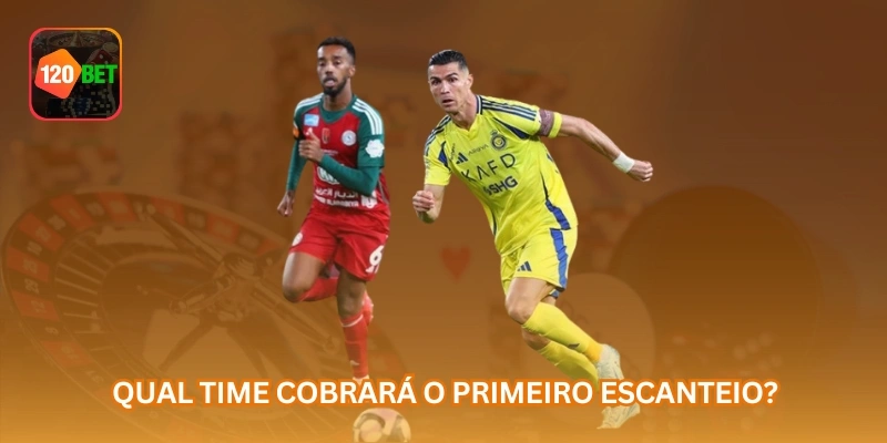 Qual time cobrará o primeiro escanteio?