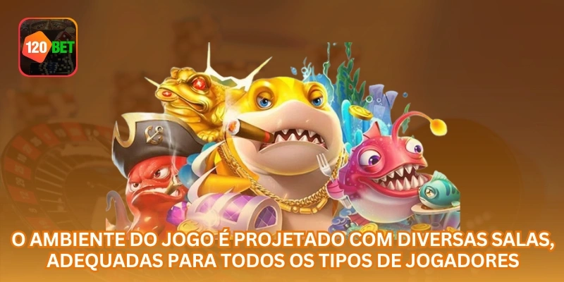 O ambiente do jogo é projetado com diversas salas, adequadas para todos os tipos de jogadores.